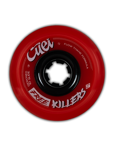 Cuei Free Killers Power Thane Red & Black 73mm 80a Stoneground