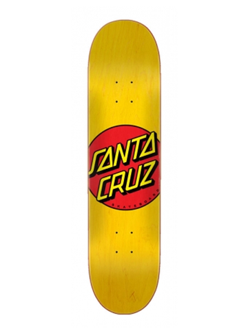 Santa Cruz Classic Dot Yellow Skateoboard Deck 7.75"