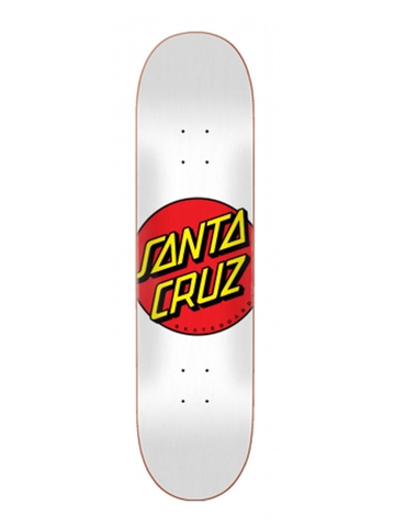 Santa Cruz Classic Dot White Skateboard Deck 8"